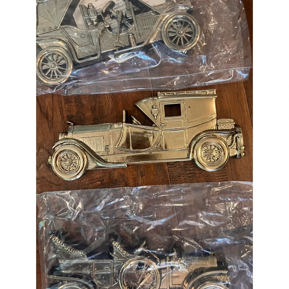 Home Interiors Gifts Vintage Gold Antique Car Wall Plaques Set of‎ 3 Homco 8721